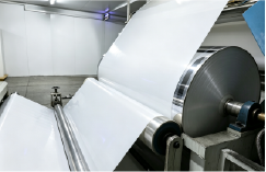 Labelstock laminating process combining facestock, adhesive and release liner
HTML: alt="Labelstock laminating process combining facestock, adhesive and release liner"